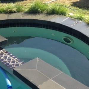 pool coping spa slate curve swim landscaping