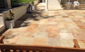 paving stone square landscaping garden makeover patio