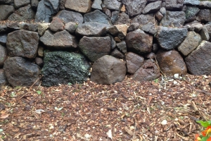 stone wall rustic retaining