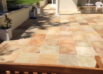 paving stone square landscaping garden makeover patio